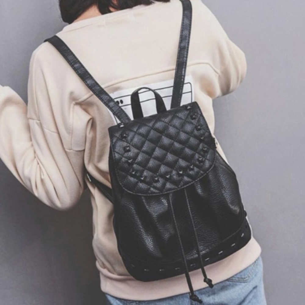 🎉HP🎉 🆕 DUBLIN Studded Vegan Leather Backpack - Picture 2 of 8